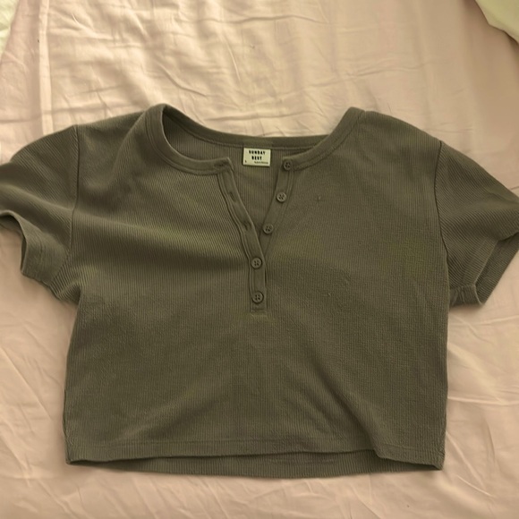 Aritzia Tops - SUNDAY BEST ARITZIA cropped waffle-tee